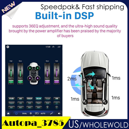 Android Car Stereo Radio GPS Carplay for Tesla Style 12.1 For 2013-2014 for Ford F150