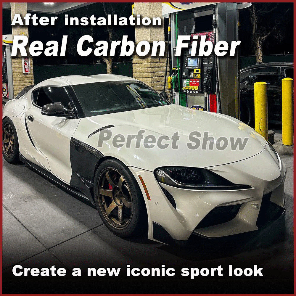 for Toyota Supra GR A90 A91 2019-2024 REAL CARBON Front Side Fender Panel Cover