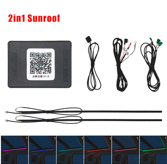 Sunroof Light Strip RGB Symphony Car Atmosphere Acrylic Fiber Optic Ambient Q