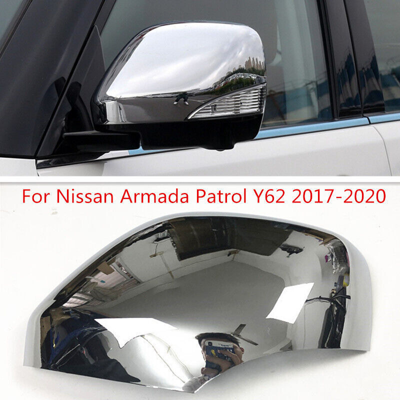 Chrome LH Rearview Mirror Shell Cover Cap for Nissan Armada Patrol Y62 2017-2020