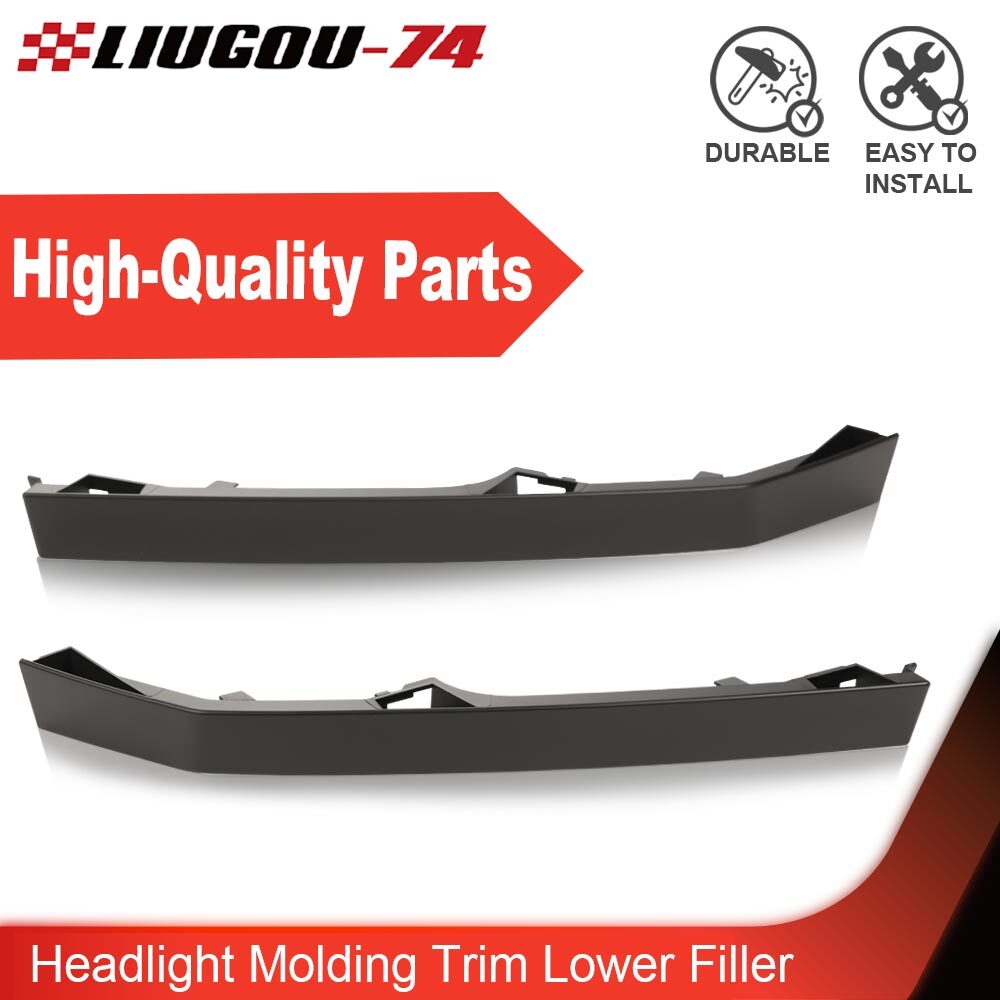 1 pair for 04-15 Titan Armada QX56 headlight molding trim lower filler - v