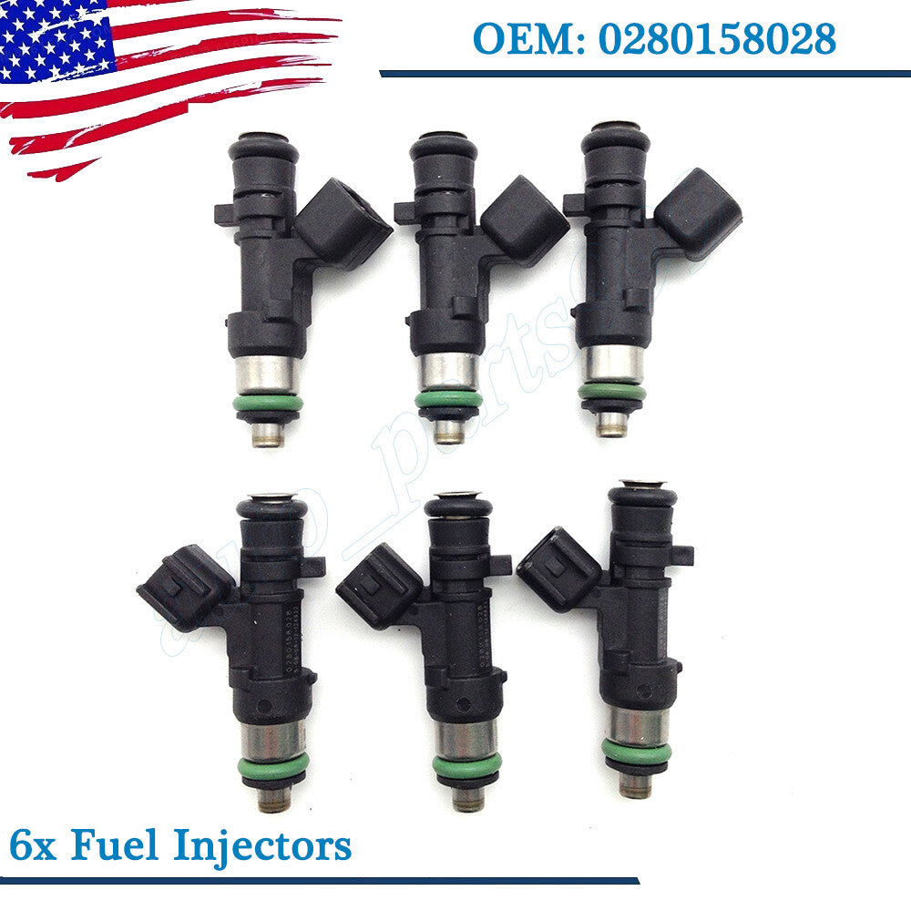 6-pack of fuel injectors for 2004-2010 for Dodge for Chrysler Sebring 3.5L (chargeable 0280158028) n