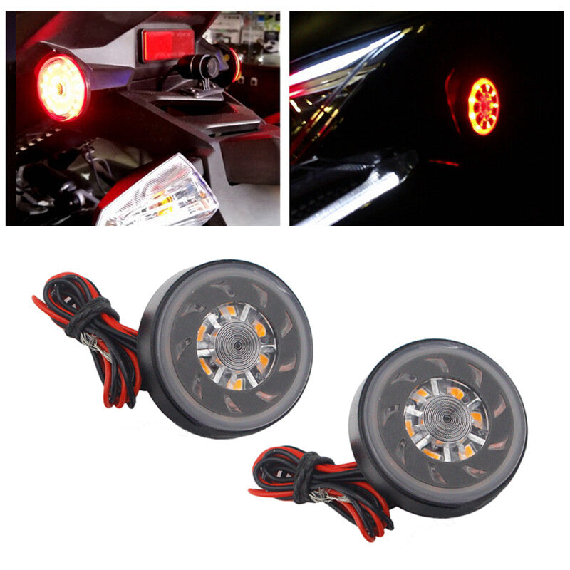 LED Brake Stop Rear Warning Light Side Turn Signal For Dirt Bike Motorcycle Kit v