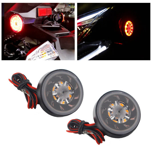 LED Brake Stop Rear Warning Light Side Turn Signal For Dirt Bike Motorcycle Kit v