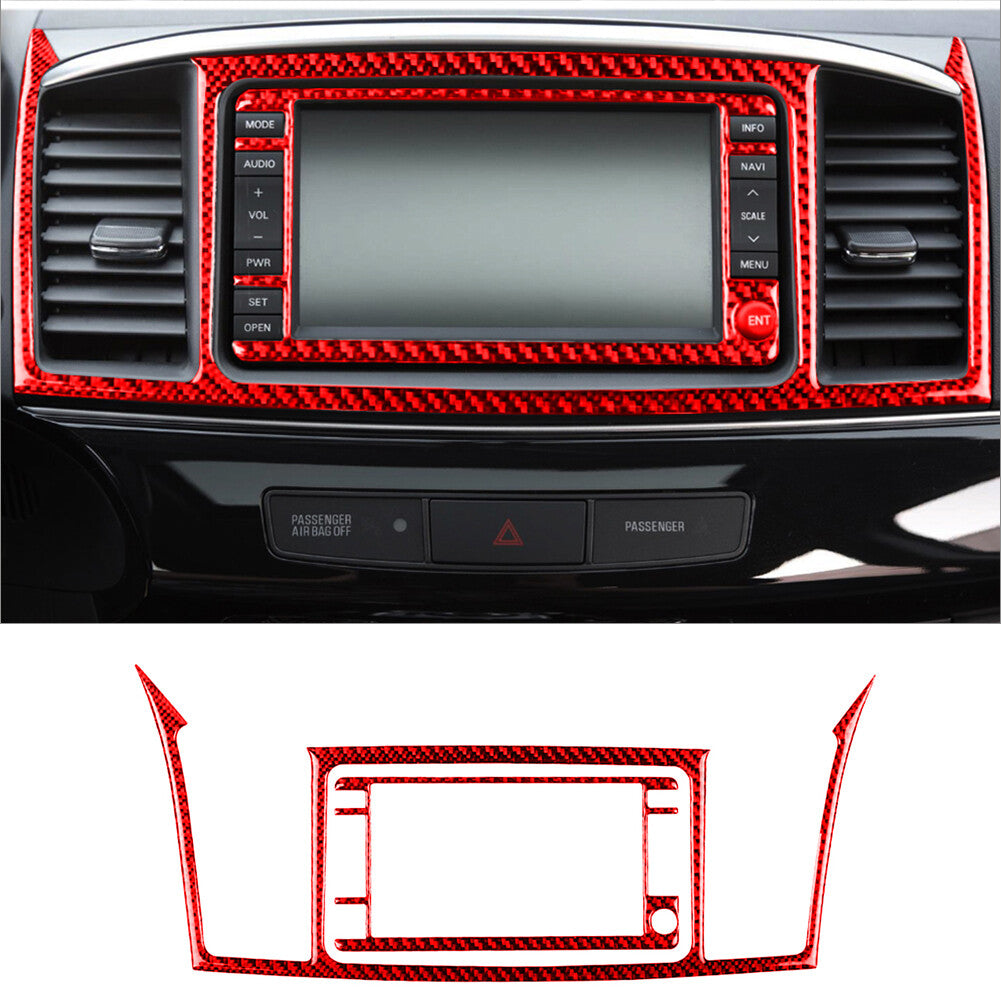 Red Carbon Fiber Rear Cup Holder (4DR) Cover For Colorado 2004-12/ for canyon 2005-12 v