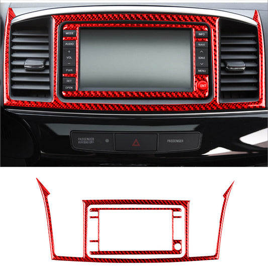 Red Carbon Fiber Rear Cup Holder (4DR) Cover For Colorado 2004-12/ for canyon 2005-12 v