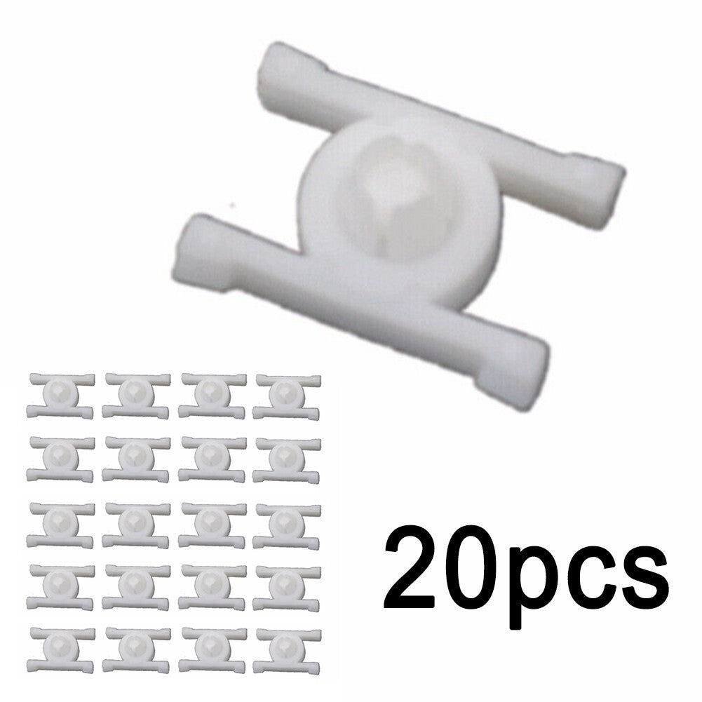 20X Trim Clips For E10 E21 E30 Exterior Bumpstrip Door Moulding Strip White