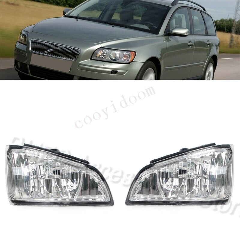 A pair of rearview mirror indicators for turn signals suitable for Volvo S40 V50 2005-2007.