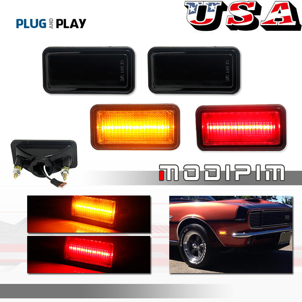 front and rear side marker lights for 68 69 for Camaro for II Nova Impala- v