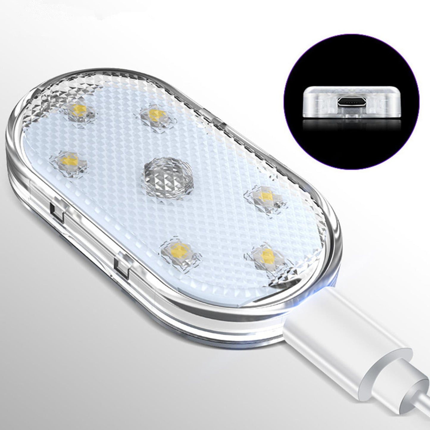 5V 7-Color Changing USB LED Car Lights Touch Control Reading Lamp Universal