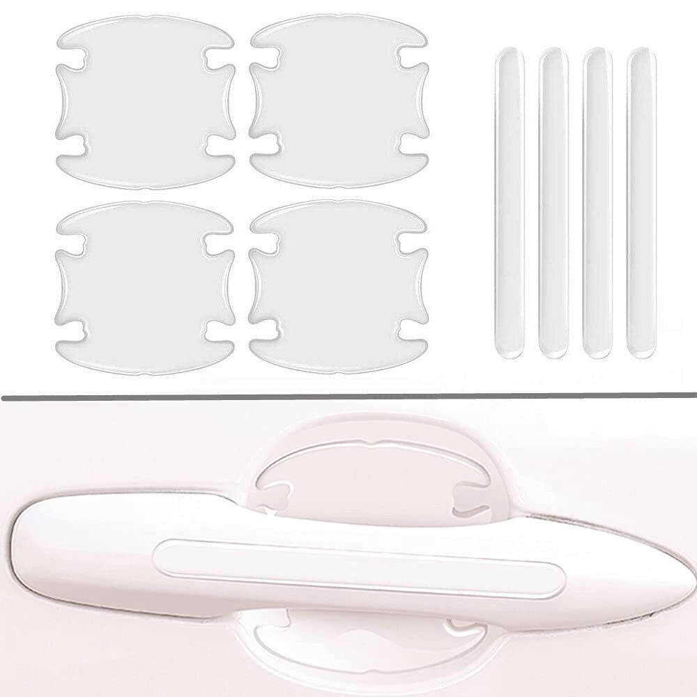 8pcs Car Door Handle Bowl Sticker Anti-Scratch Protector Cover Accessories Trims