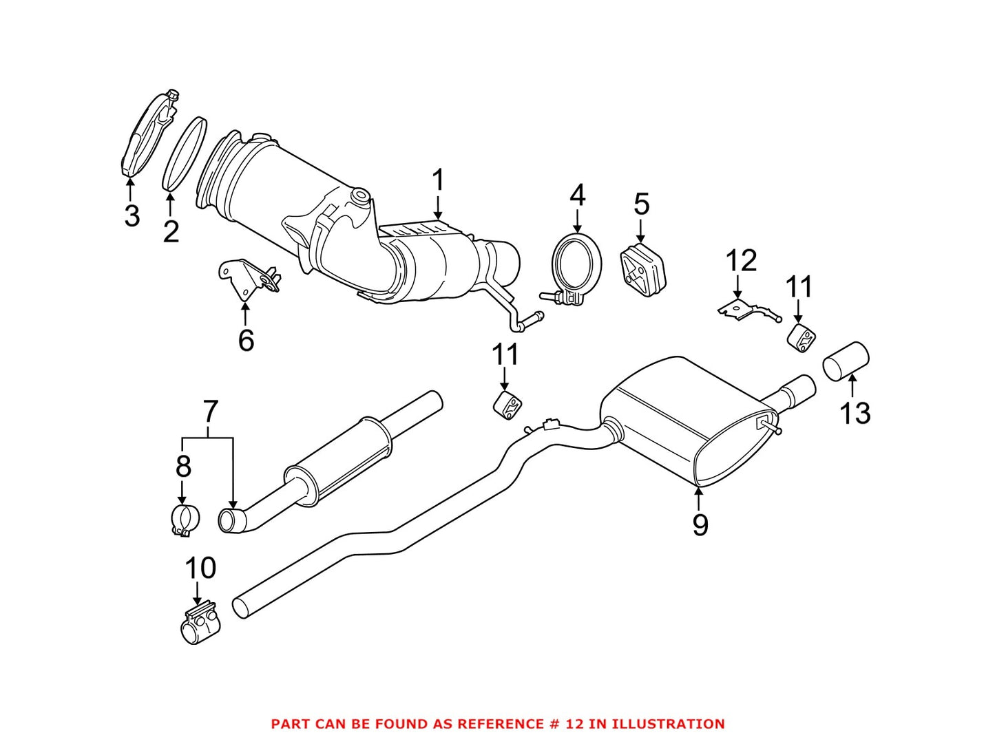 18308617370 Exhaust System Hanger Bracket for BMW F45 F49 F46 X1 Q