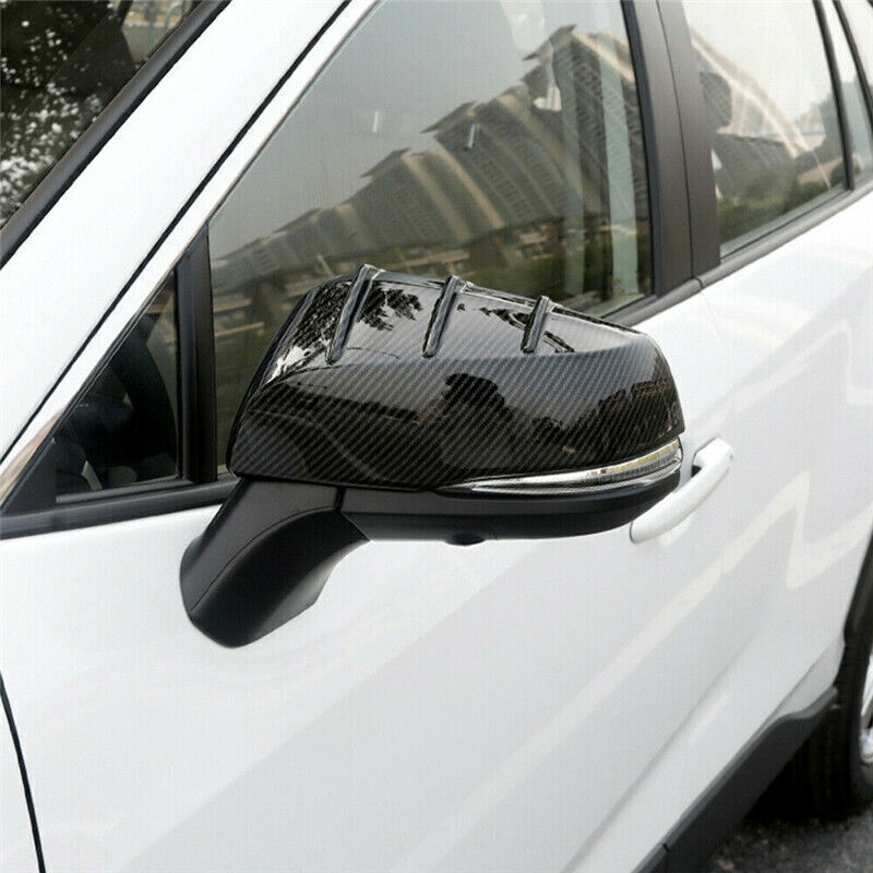 for Toyota Highlander 2021-24 Carbon Fiber Side Door Rearview Mirror Cover Trim