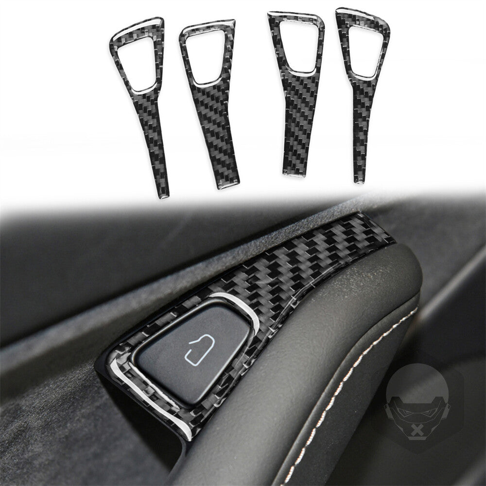 Carbon fiber window control panel button covers for Model Y 2020 - 2022 n