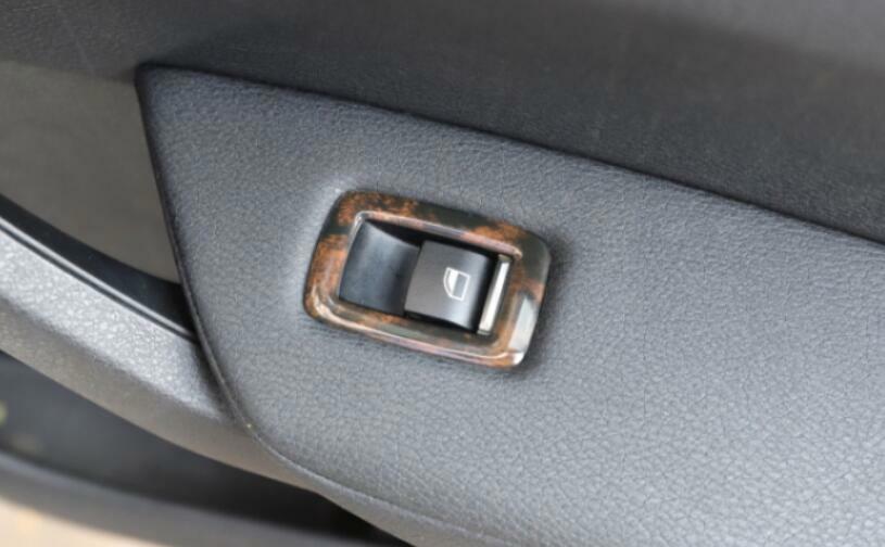 Fit for BMW X3 F25 2011-2017 Wood Grain Window Lock Lift Switch Panel Trim Frame