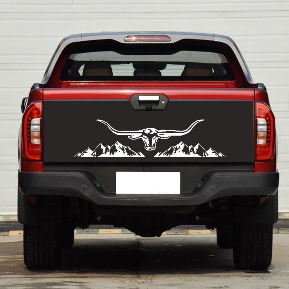 Car Sticker Cow Mountain Graphics Decals Waterproof Window Hood Door Trim