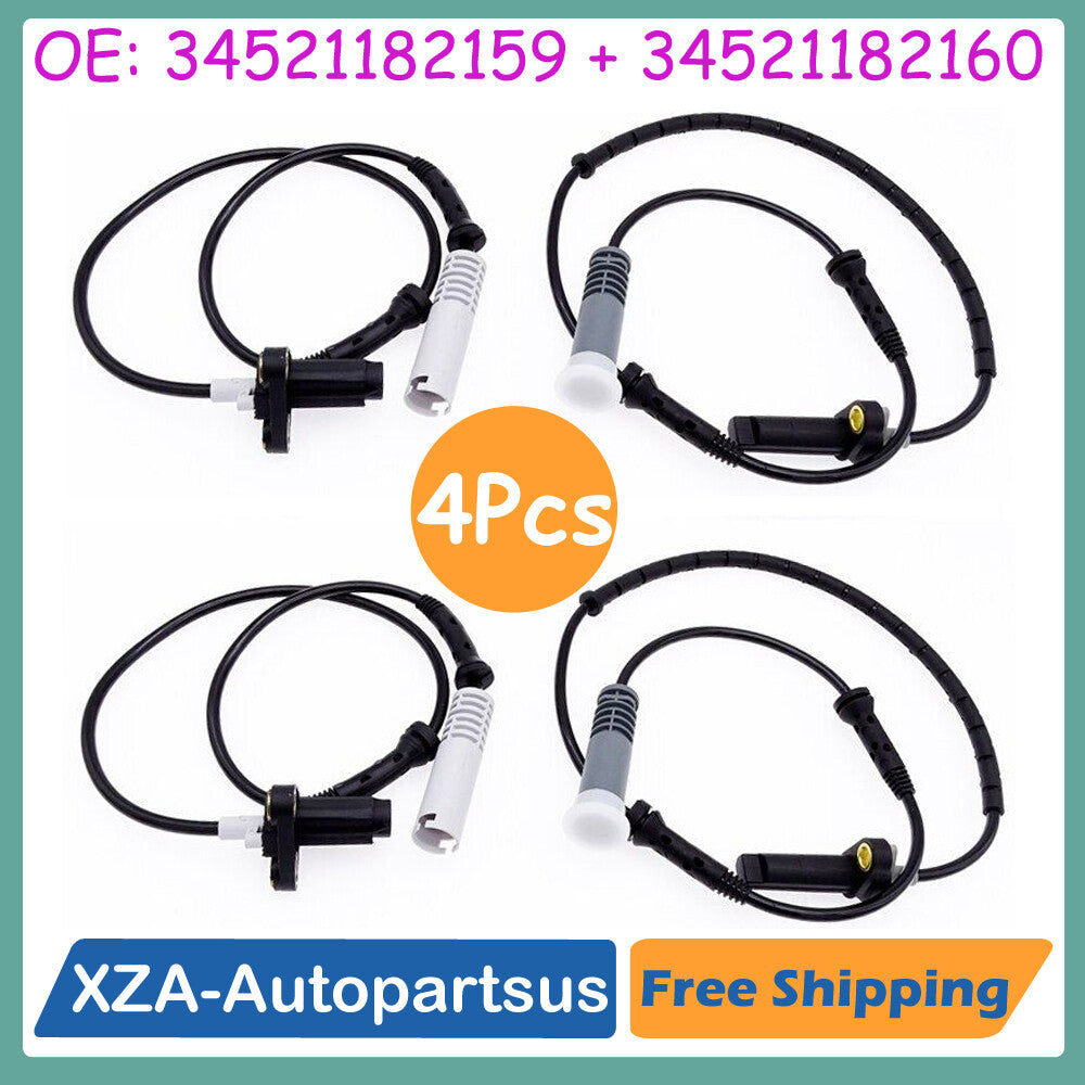 4Pcs ABS Wheel Speed Sensor Front & Rear 34521182159 for BMW E39 528i 540i M5 Q
