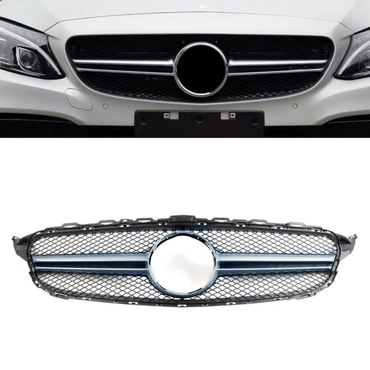 Front Bumper Hood Radiator Grille for Benz C Class W205 2015-2018