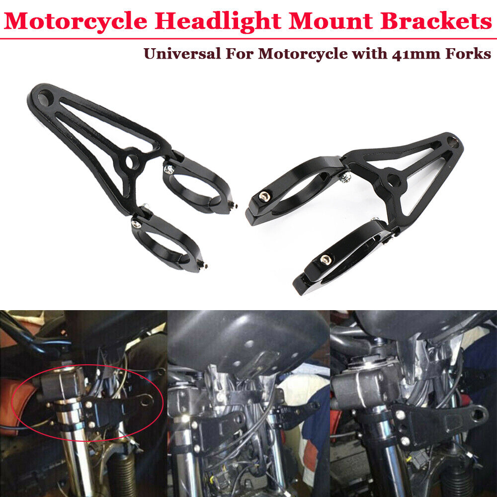 Universal forklift headlight bracket and motorcycle headlight bracket clip, 41 mm