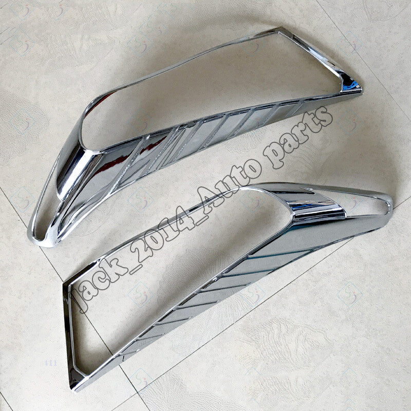 Chrome ABS Front Head light Lamp Cover trim for Toyota Highlander 2011 12 2013