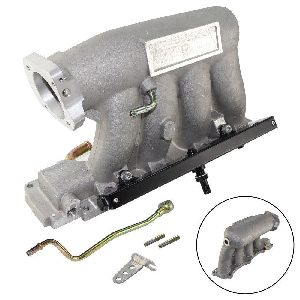 Intake Manifold Aluminum +Fuel Rail Kit for Honda for Civic for Acura TSX K20 K24 Silver