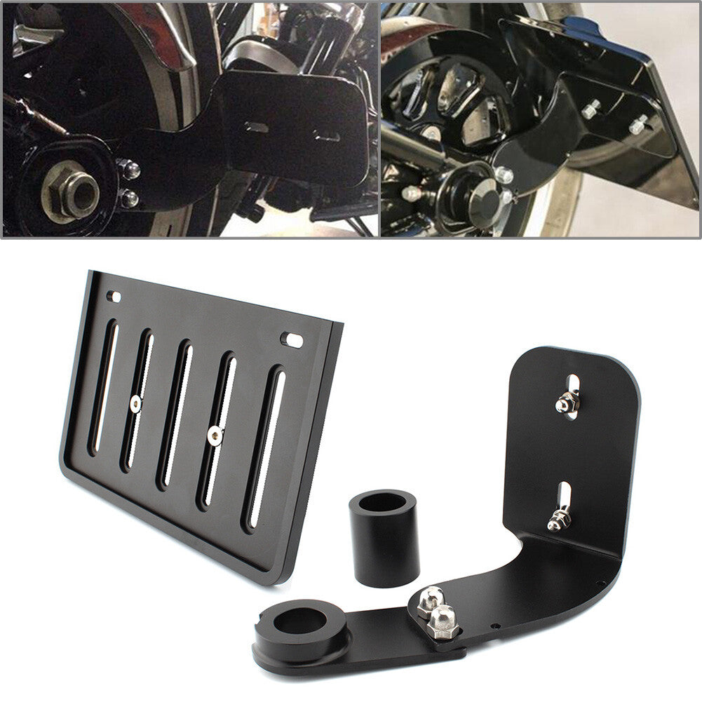 Side Mount License Plate Bracket Holder Kit Black for Harley Softail 2018-22 mo Q