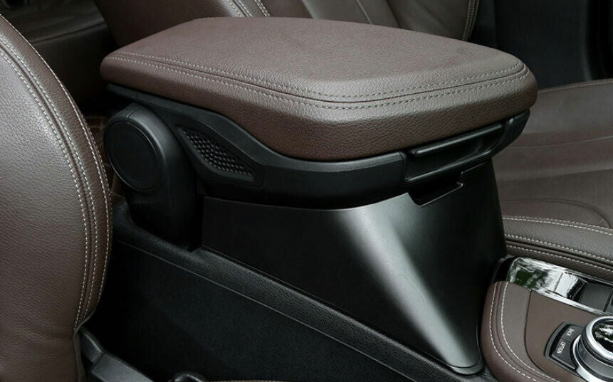 for BMW X1 F48 2016-22 Matt Black Middle Console Armrest Heighten Storage Box 1P