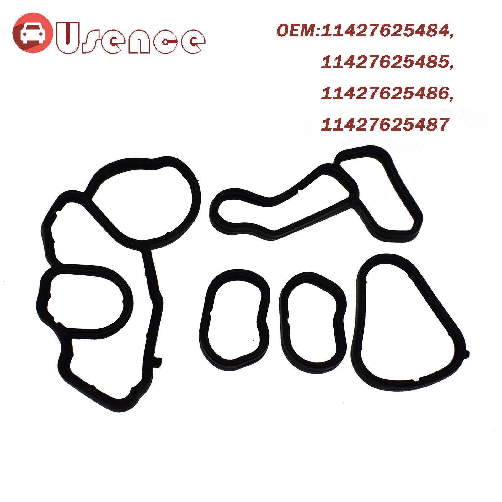 Set of 5pc Oil Cooler Gasket 11427625484 for BMW 1er 3er F20 F21 F30 F31 F35 F80