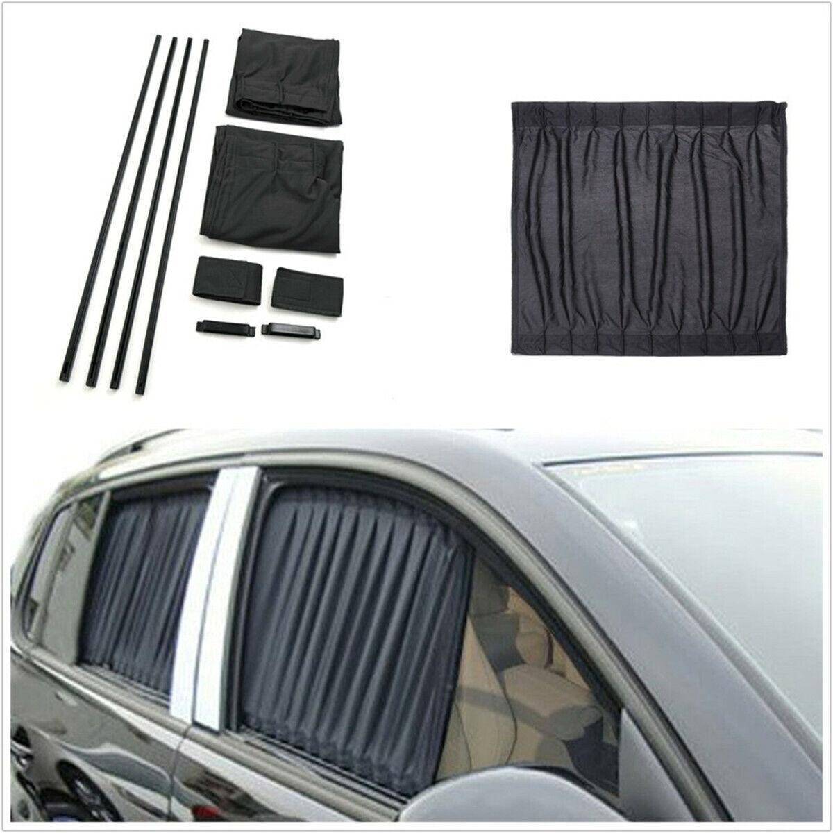 2-Pack Car Side Window Sunshade Interlocking Sunshade Cover with ABS Track n