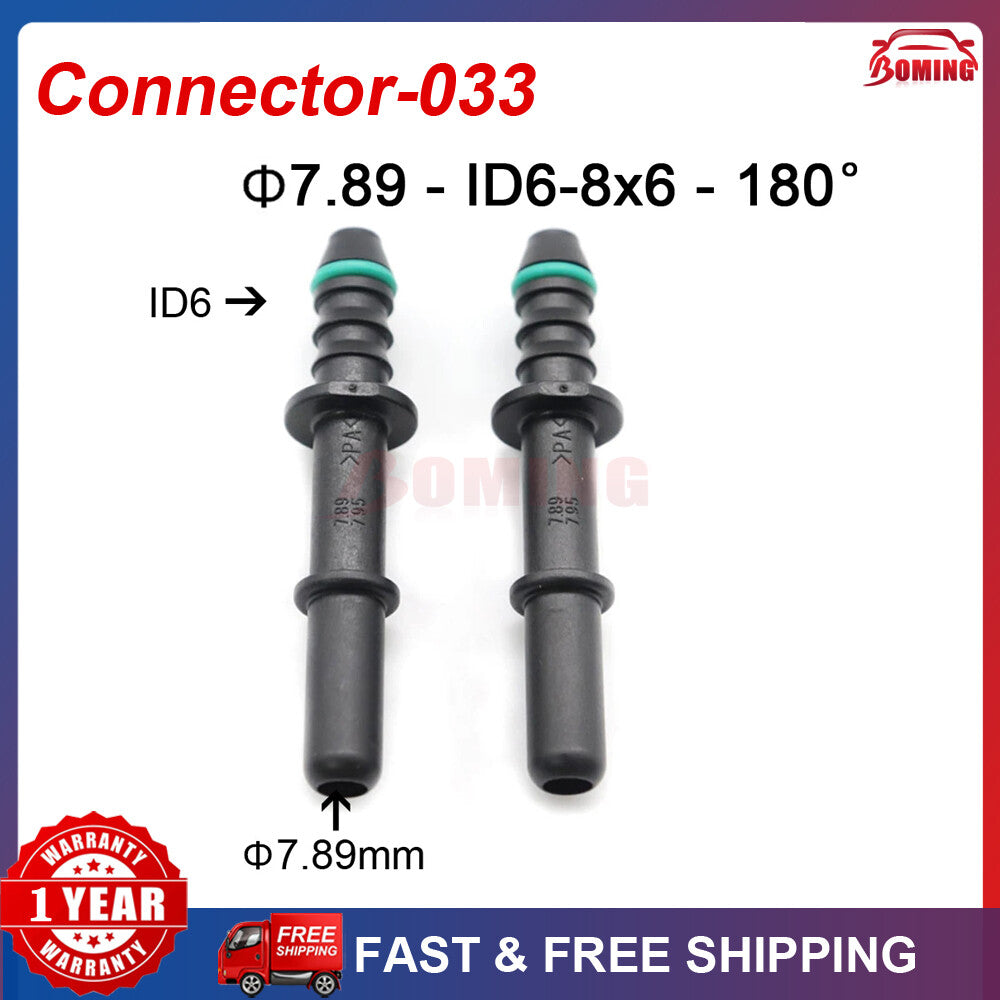 Car 2pcs 7.89mm ID6 8x6 180¡ã Fuel Line Hose Pipe Quick Release Female Connector Q