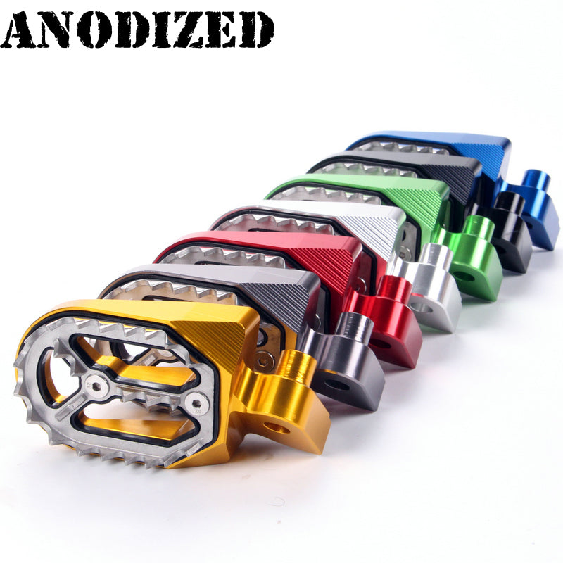 2xBlue Motorcross fat foot pegs footrest for YAMAHA YZ85/125/250/400/426 WR250R,