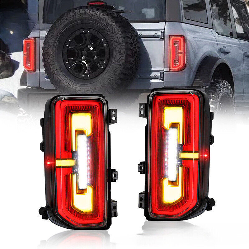 Suitable for 2021-2023  for ford  for Mustang , a pair of LED taillights with turn/break/reverse/running lights. Q