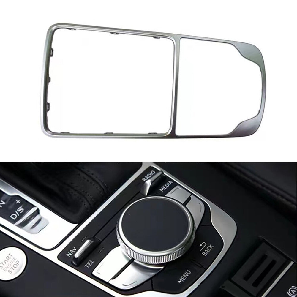 Chrome-framed front center console trim is available on 2013-2020 for Audi A3 S3 RS3 models. n