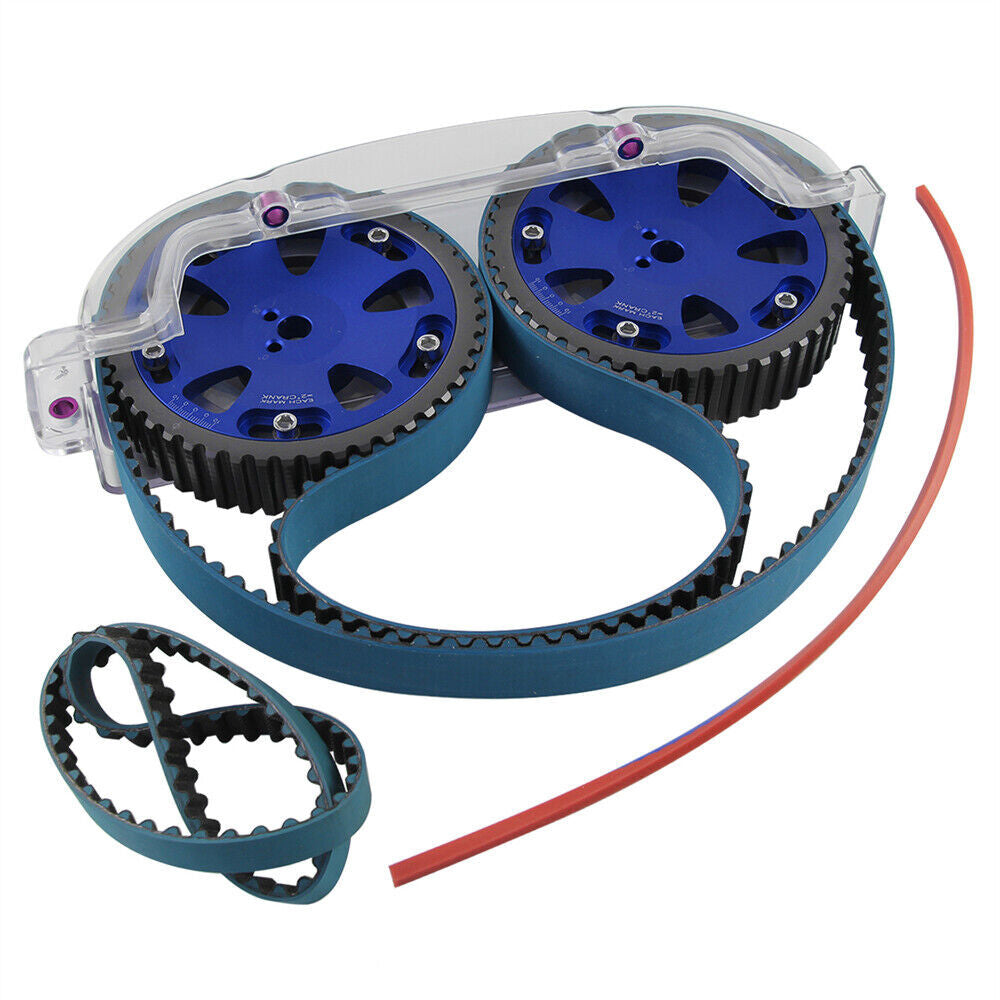 Cam Gear +Cam Cover +Timing Belt for Mitsubishi Lancer EVO 1-3 Eclipse 4G63 Blue