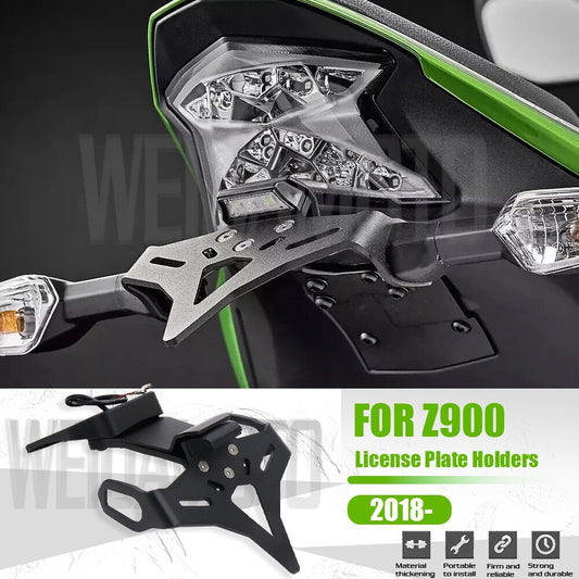 for Kawasaki Z900 2018-2024 Rear Tail Tidy Eliminator License Bracket w/ LED