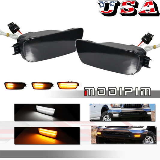 Suitable for 01 02 03 04 Tacoma smoked front switch LED signal position light- v
