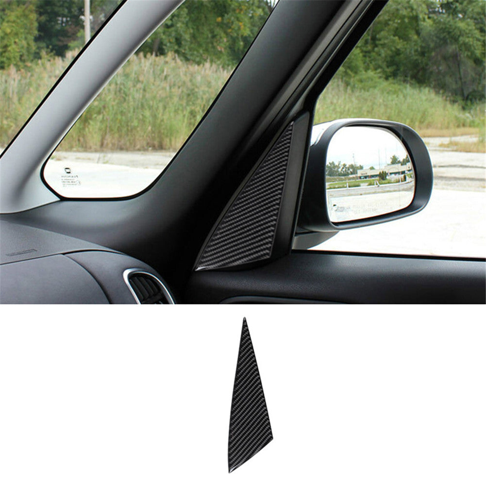 2Pcs Carbon Fiber Rear Trunk Spoiler Wing Cover Trim For 718 2016-2022 v