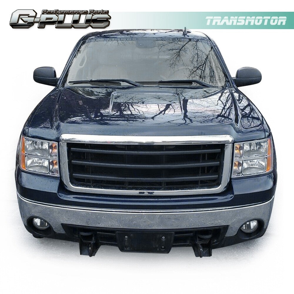 GM1235109 range hood molding decoration chrome plating is suitable for 07-2013 for GMC for Sierra 1500 2500 3500 - v