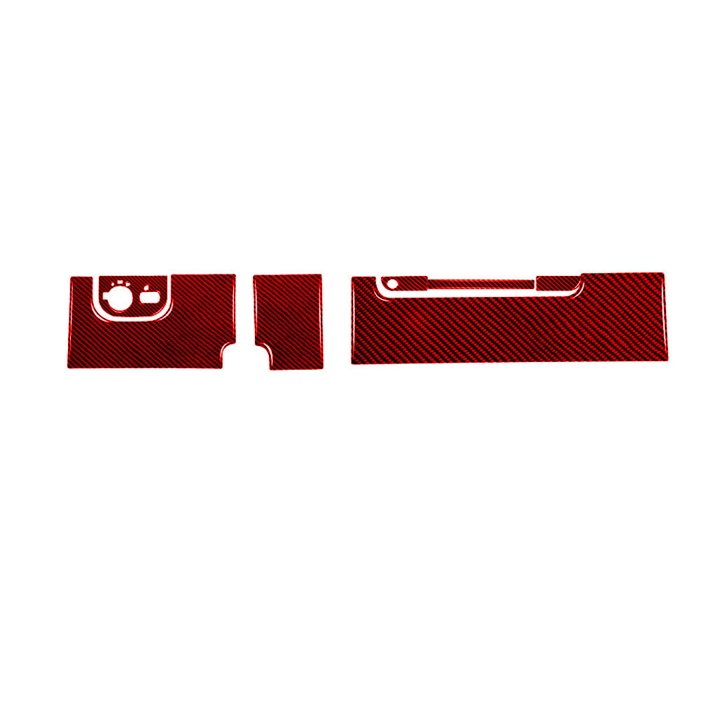 Red Carbon Fiber Front Door Control Panel Trim Cover For F150 2004-2008 v