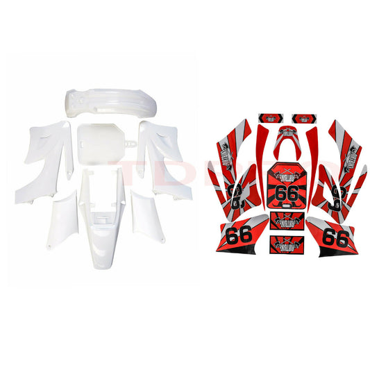 Apollo Orion Plastic Mudguard Kit with Decal Graphics for Pit Bikes 125cc 250cc 150cc