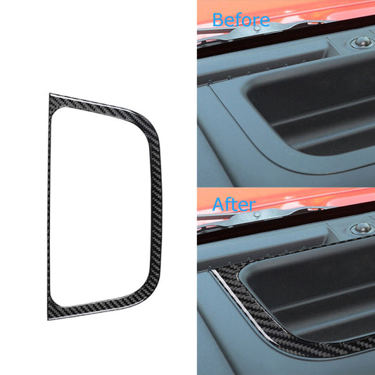 Carbon Fiber Copilot Dashboard Panel Cover Trim for Dodge Charger 2015-2020 v