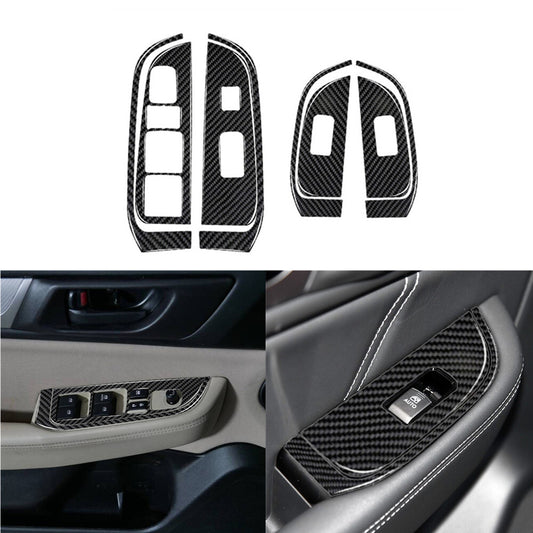 Red Carbon Fiber Dashboard Side Air Vents Cover Trim for Jeep Liberty 2008-2012 v