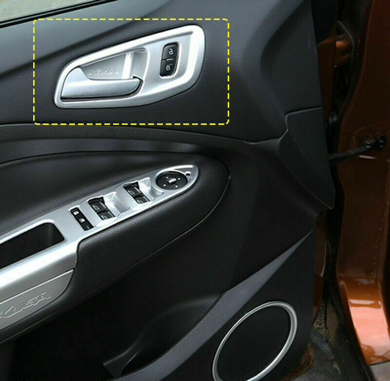 for ford  Escape Kuga 2013-2019 Matte Silver Inner Door Handle Decor Cover Trim