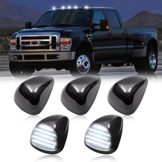 LED Cab Roof Marker Running White Lights for 1999 - 2016 for F250 F350 Super Duty - v