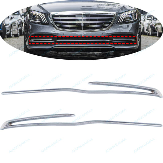Pair Front Bumper Grille Molding Trim for Mercedes for Benz S Class S450 2018-2020