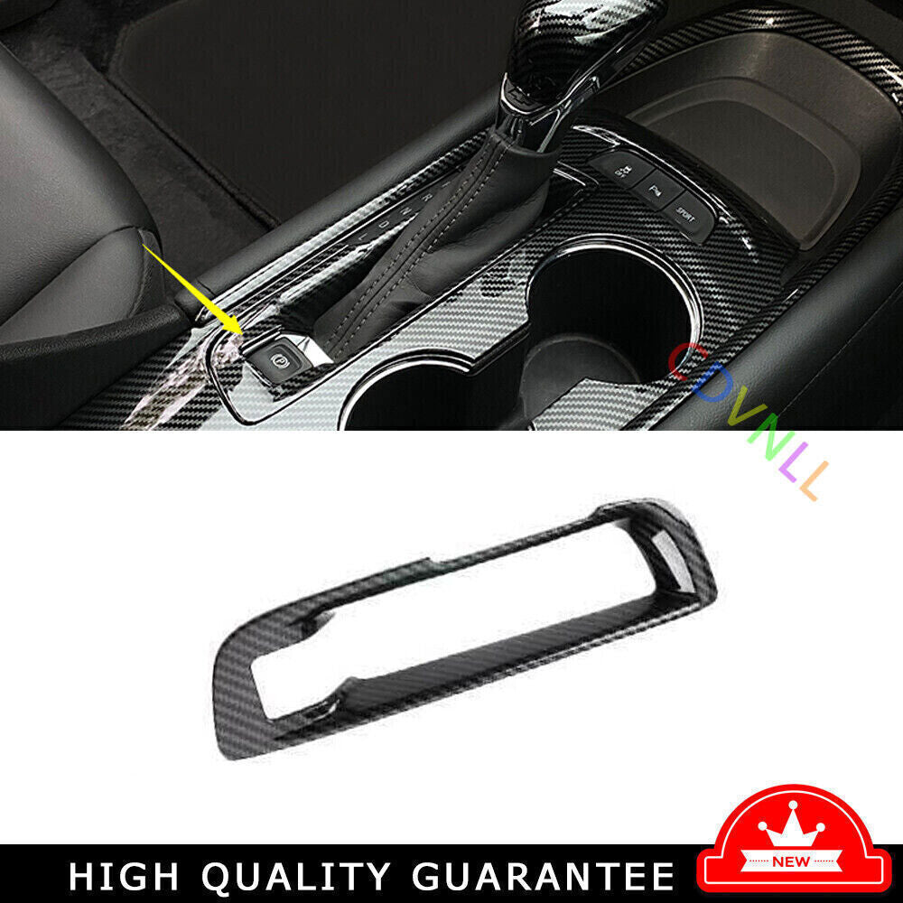 1P Central Gear Shift Panel Trim Frame for Chevrolet Malibu 2016-24 Carbon Fiber