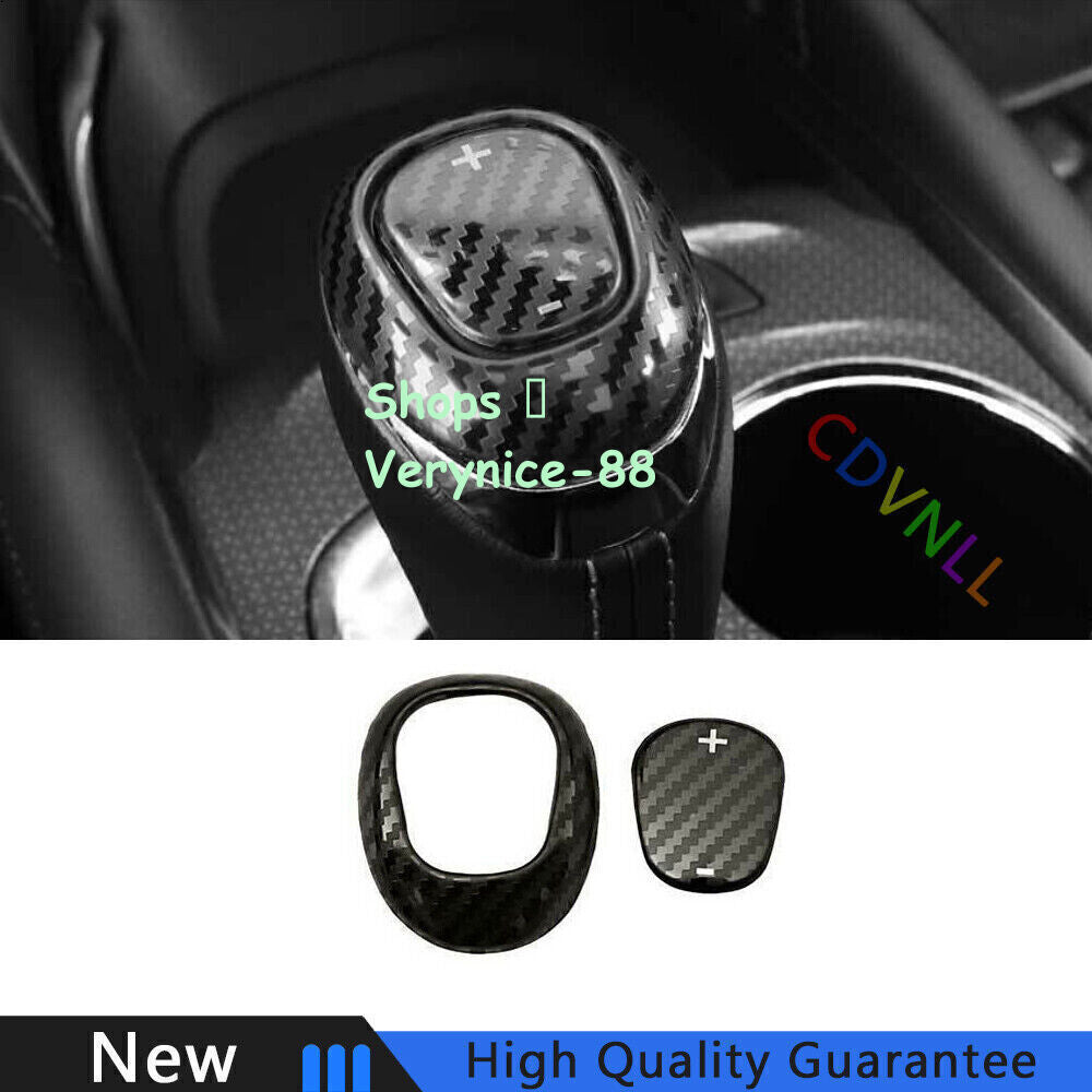 for Chevrolet Malibu 16-24 Carbon Fiber Style Gear Shift Knob Shifter Lever Trim