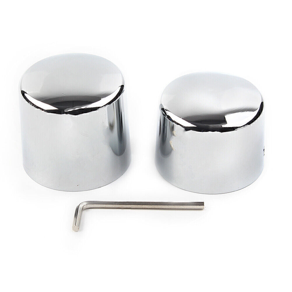 Aluminum Axle Cap Nut Cover for Harley Softail Deuce FXSTD Springer