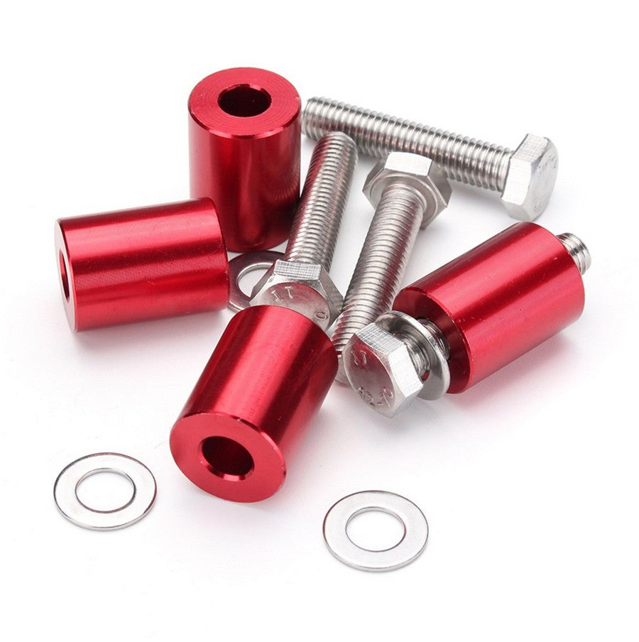 New Billet Hood Dent Spacer Spacers Kits Turbo Engine All Motor Swap Red for 8mm