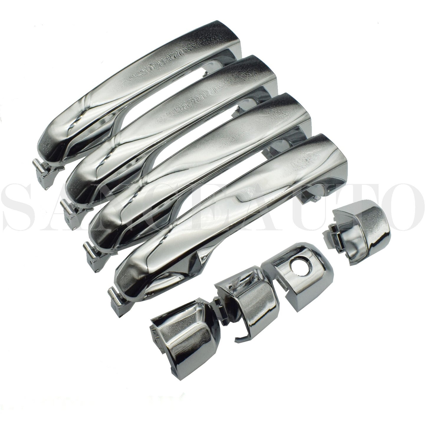 Chrome front and rear left exterior door handles for 4Runner 2010-18 69211-60090- n